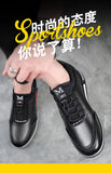 2024 Autumn New Casual Shoes For Men Fashionable Inside Increased High 6cm Lazy Shoes Rubber Shoe Sole Polyamide Leather Shoe