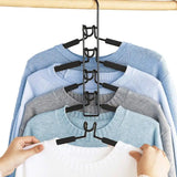New Hanging Closet Organizer With Hooks, Space Saving Wardrobe Hanger For Coats Shirts Dresses Jackets Clothes Storage