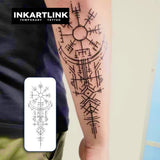 Ancient symbols Temporary Tattoo,Lasts To 15 Days New Technology Magic Waterproof Semi Permanent Sticker.