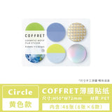 Japan Kingjim COFFRET Beauty Collection Label Sticker Colorful Translucent Creative Pattern Advanced Decoration Collage Bookmark