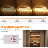 Dimmable COB LED Strip Light 220V Ra90 Waterproof 288LEDs/m Smart LED Neon Strips Flexible Ribbon Remote/Bluetooth/Wifi Control
