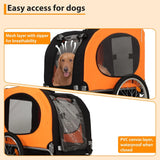 Large Dog Bike Trailer 88Lbs Capacity Pet Bicycle Carrier Foldable Oxford Fabric Universal Coupler with Quick Release Wheels