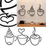 1/3pcs of Creative Coffee Wall Hangings, Coffee Shop Decorations, Interior Wall Decorations, Wall Hanging Iron Paintings