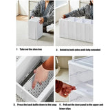 Home Household Home Closet Shoe Cabinet Use 3 Layers Foldable Transparent Stackable Dustproof Box