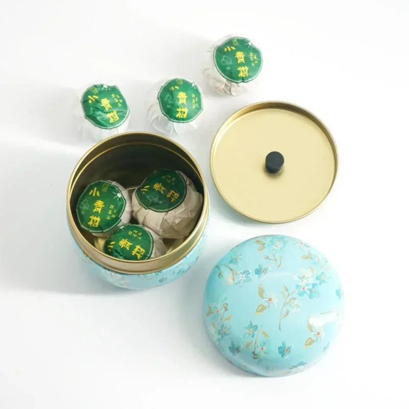New Portable Retro Metal Tea Can Chinese Candy Coffee Bean Tea Bag Sealed Moisture-proof Container Personalized Storage Supplies