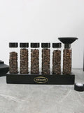 Coffee Beans Storage Container Tube Display Rack One-Way Exhaust Valve Single Dose Tea Bottle Glass With Funnel Barista Tools