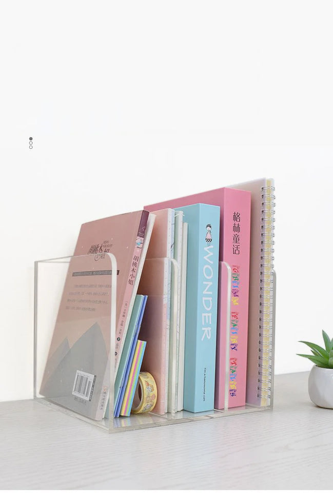 Acrylic File Organizer for Desk,File Holder for Home Office,Book Organizer for Letter,Document,Notebook,Binder,Purse,Mail