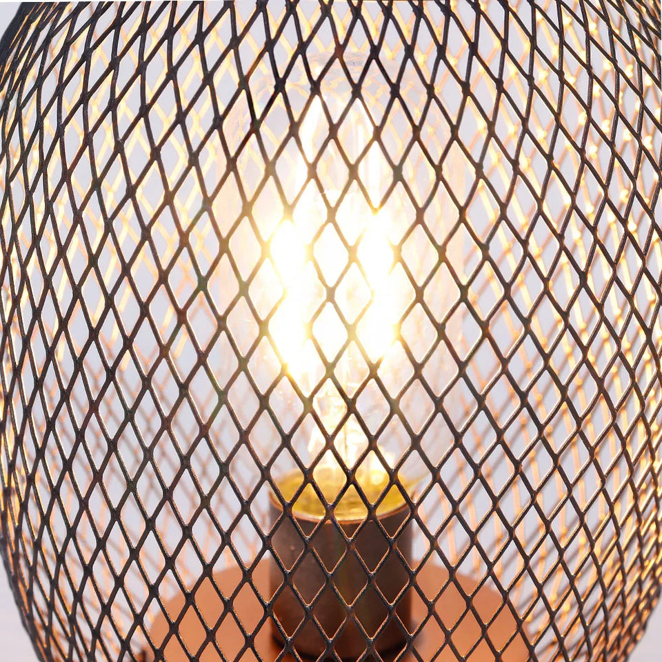 2Pcs Metal Cage Table Lamp Round Shaped LED Lantern Battery Powered Cordless Lamp for Weddings Party  Home Decor Candle Holder