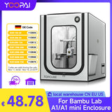 YOOPAI 3D printer Enclosure For Bambu lab A1/A1 mini 3D printer House Cover with LED light Constant Temperature Fireproof  large