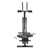Ab Machine Foldable Abdominal Exercise Equipment Carbon Steel Foam ABS Black 3 Gears 0-180° Rotation LED Display Home Gym