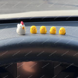 Cute Mini Chickens Car Decor, Fun Chicks Dashboard & Rearview Mirror Ornaments, Fairy Garden Home Accessories, Unique Car Gifts