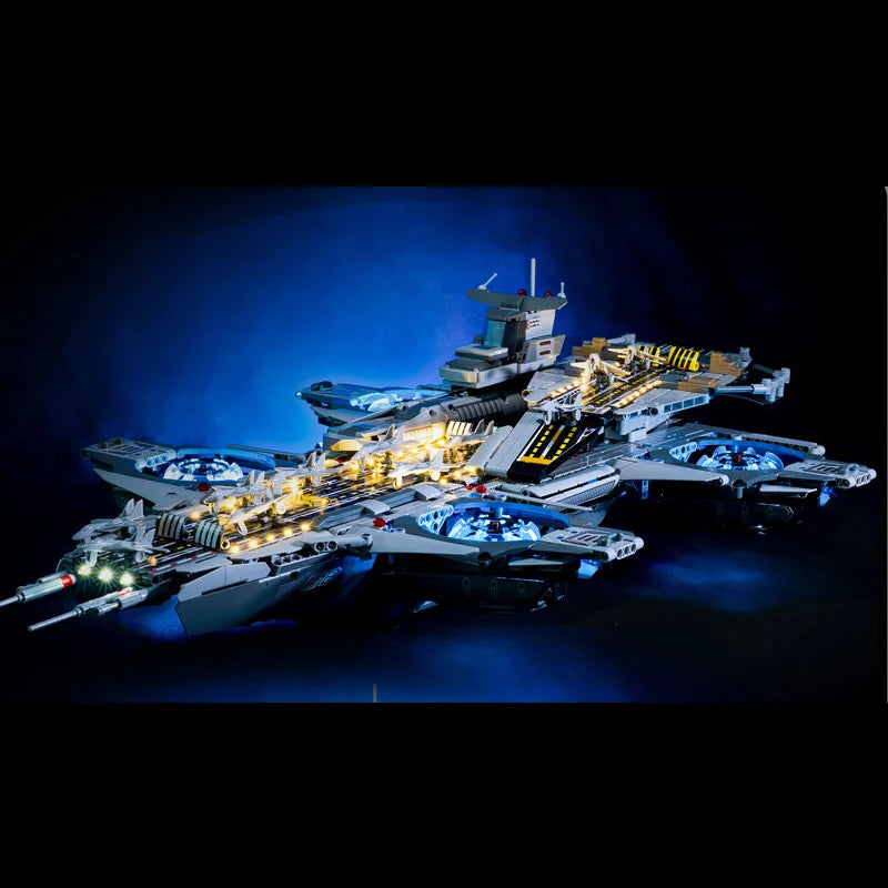 New 3385pcs Technical MOC Idea The SHIELD Helicarrier Building Blocks Bricks Model Assembling Toys for Boys Birthday Gift Set