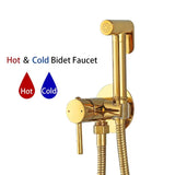 ULA Brass Bidet Faucet Black Toilet Faucet Handheld Toilet Bidet Sprayer Set Hygienic Shower Hot Cold Water Mixer Shower Head