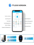 TTLock APP Waterproof Fingerprint Password Smart Lock For Outdoor Pull Push Sliding Aluminum Door 2885/ 3585/ 4585 /6085 Mortise