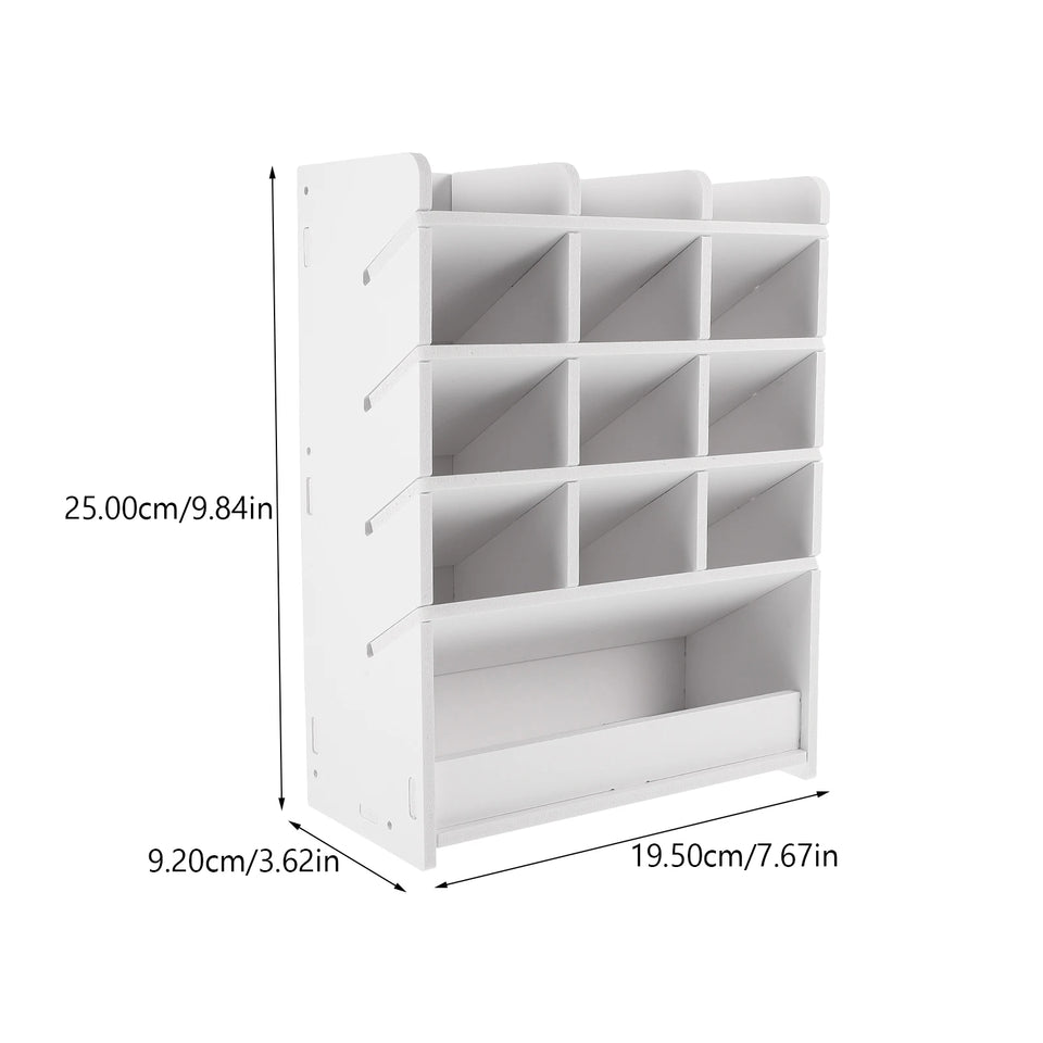 Desktop Storage Box Wood Office Stationery Organizer School Office Pen Stand Living Room Coffee Table Remote Control Organizer