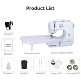 12 Stitches Electric FMSH-505 Sewing Machine Mini Household Sewing Machine with Extension Table US Automatic winding design