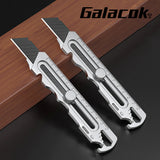 Stainless Steel Utility Knife 6 In 1 Multi-Function Opener Retractable Box Cutter Portable Office Home Courier Unboxing Knifes