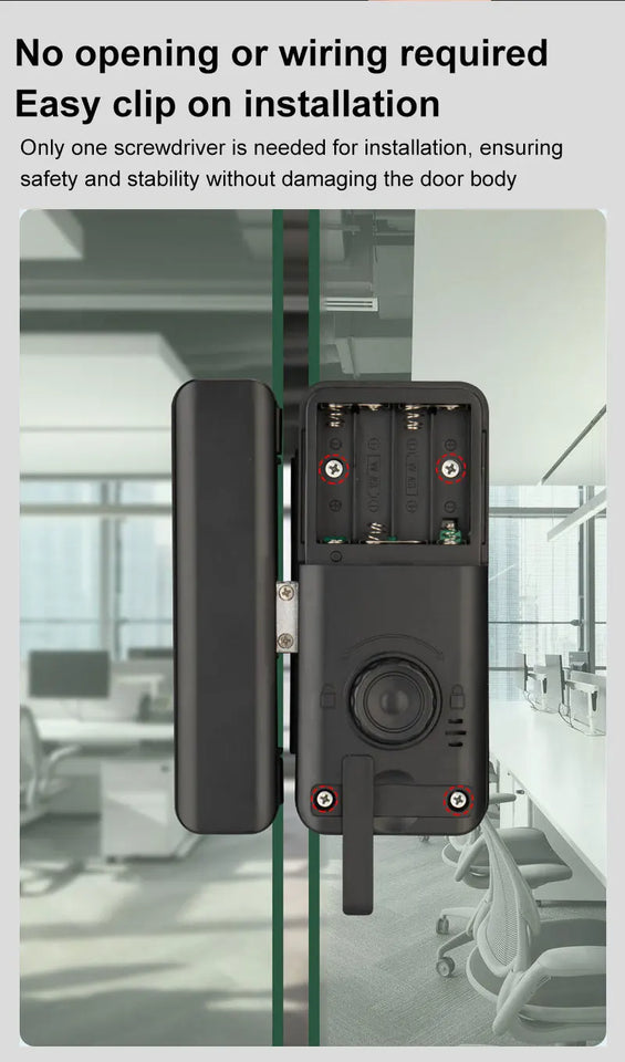 Bluetooth Electronic Glass LOCK Fingerprint Recognition Smart Lock Tuya APP Rfid Card Biometric Unlock for Glass Door Lock