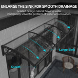 Large Sink Window Door Awning Canopy Outdoor Waterproof Roof Cover For Door Entrance Patio Window Polycarbonate Hollow Sheet