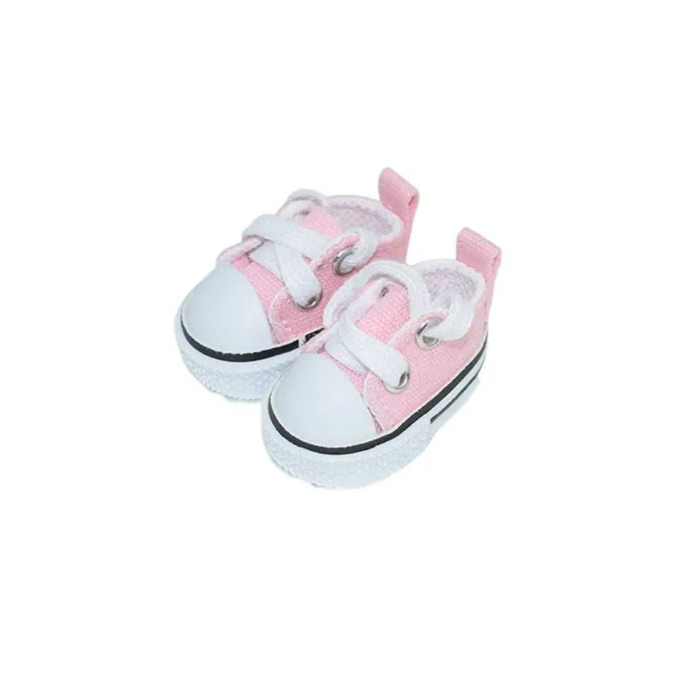 Hand-made Doll Shoes Replacement 4.5cm Doll Replacement Accessories Multiple Styles DIY Canvas Shoes for 15CM Cotton Doll