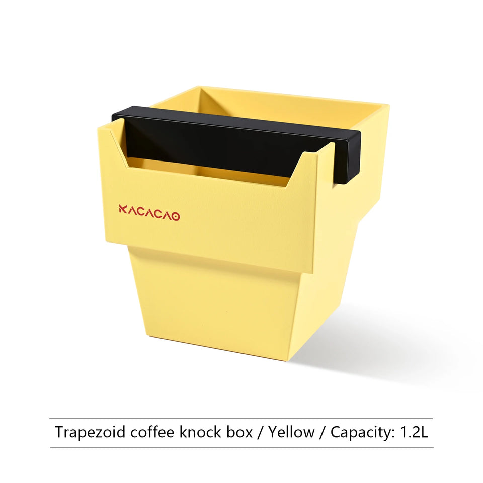 KACACAO Coffee Knock Box Espresso Grounds Container Dump Bin Bucket Anti Slip Powder Beveled Residue Barista Accessories Tools