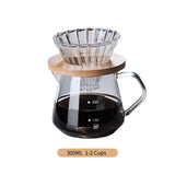 Pour Over Coffee Maker Set Glass Carafe Coffee with Glass Coffee Filter Drip Coffee Maker Set for Home or Office 600ml 300ml