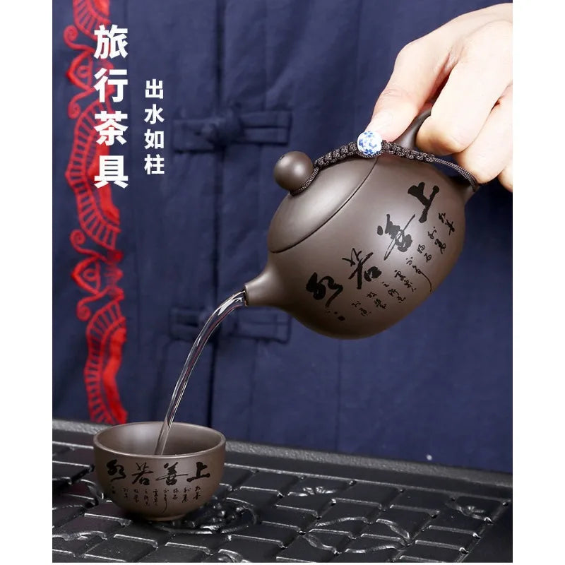 Tea set gifts, travel tea sets, convenient one pot, four cups, quick guest cups, outdoor portable tea sets, cup sets