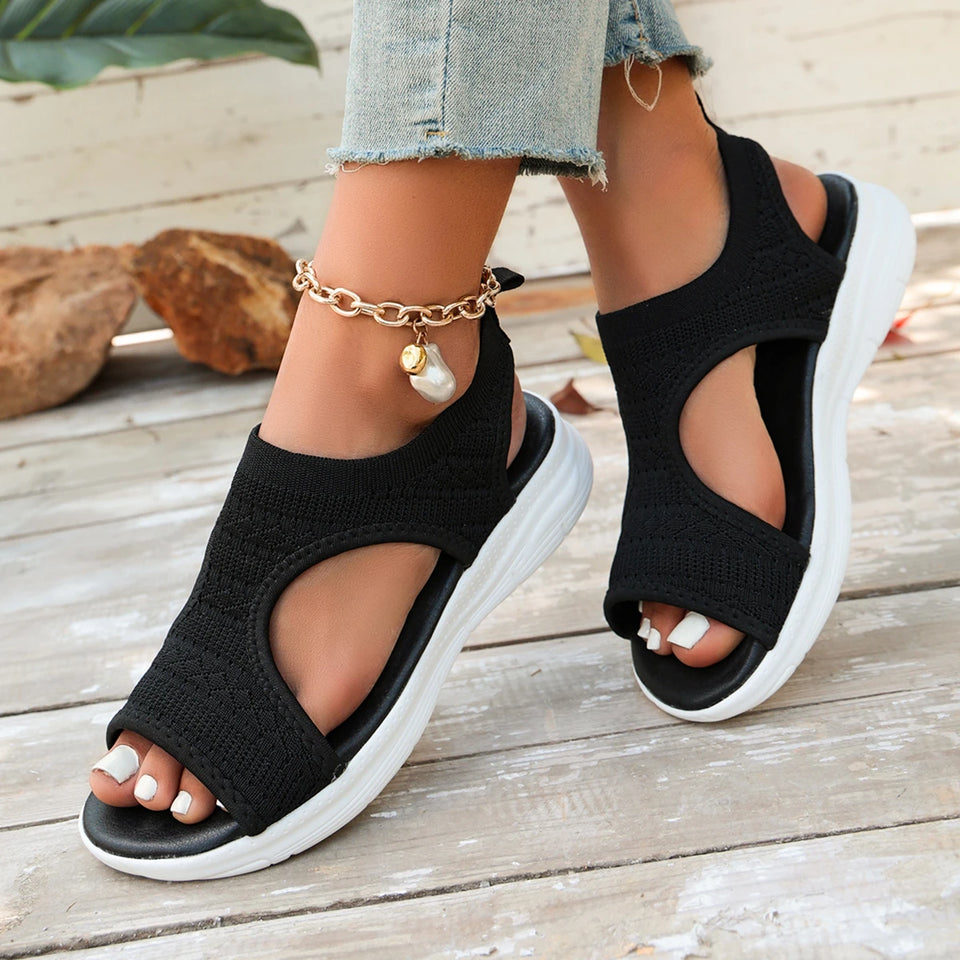 Summer Wedge Sandals for Women 2026 New Fashion Non Slip Beach Shoes Woman Lightweight Casual Platform Plus Size Sandals Women