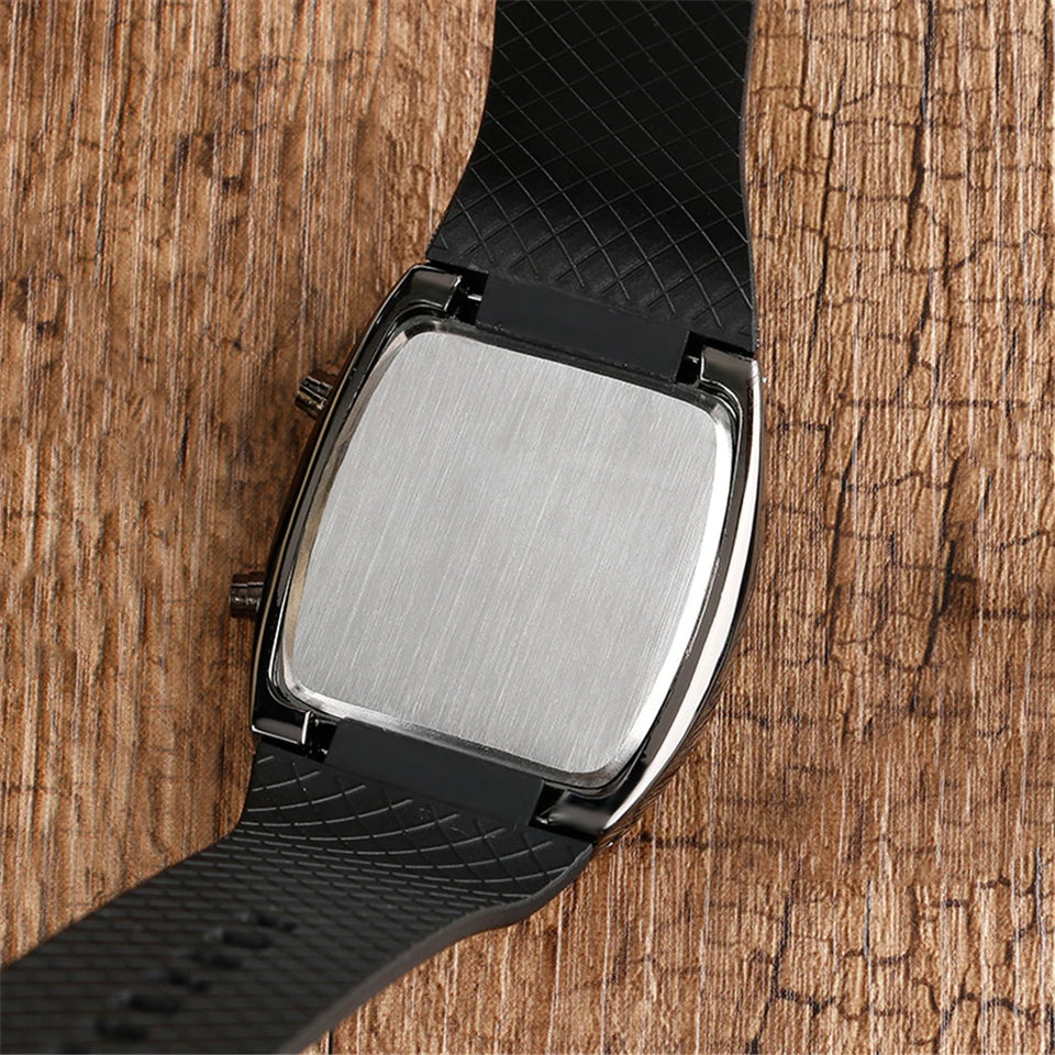 Barrel shaped Men's watch Fashion Sport LED Dashboard Pattern Dial Digital Wrist Watch Gift Digital LED Sports Watch Gifts Mens