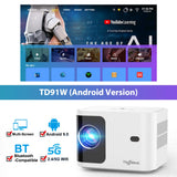 ThundeaL HD Mini Projector TD80 Pro Full HD 1080P 4K Video WIFI Android Portable Projector TD80Pro Home Theater Cinema PK TD80W
