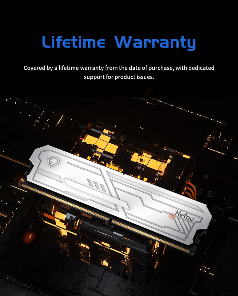 Netac DDR4 Ram Memory 8G 16G DDR4 3200MHz 3600MHz 8GX2 16GX2 Shadow Ill UDIMM DDR4 1.35V XMP2.0 with Metal HeatSink for Desktop