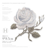 Colored Roses Iron-on Transfers For Clothing Applique On Jeans Big Embroidery Patch  Repair Hole Embroidery Patch Coudre DIY Swe