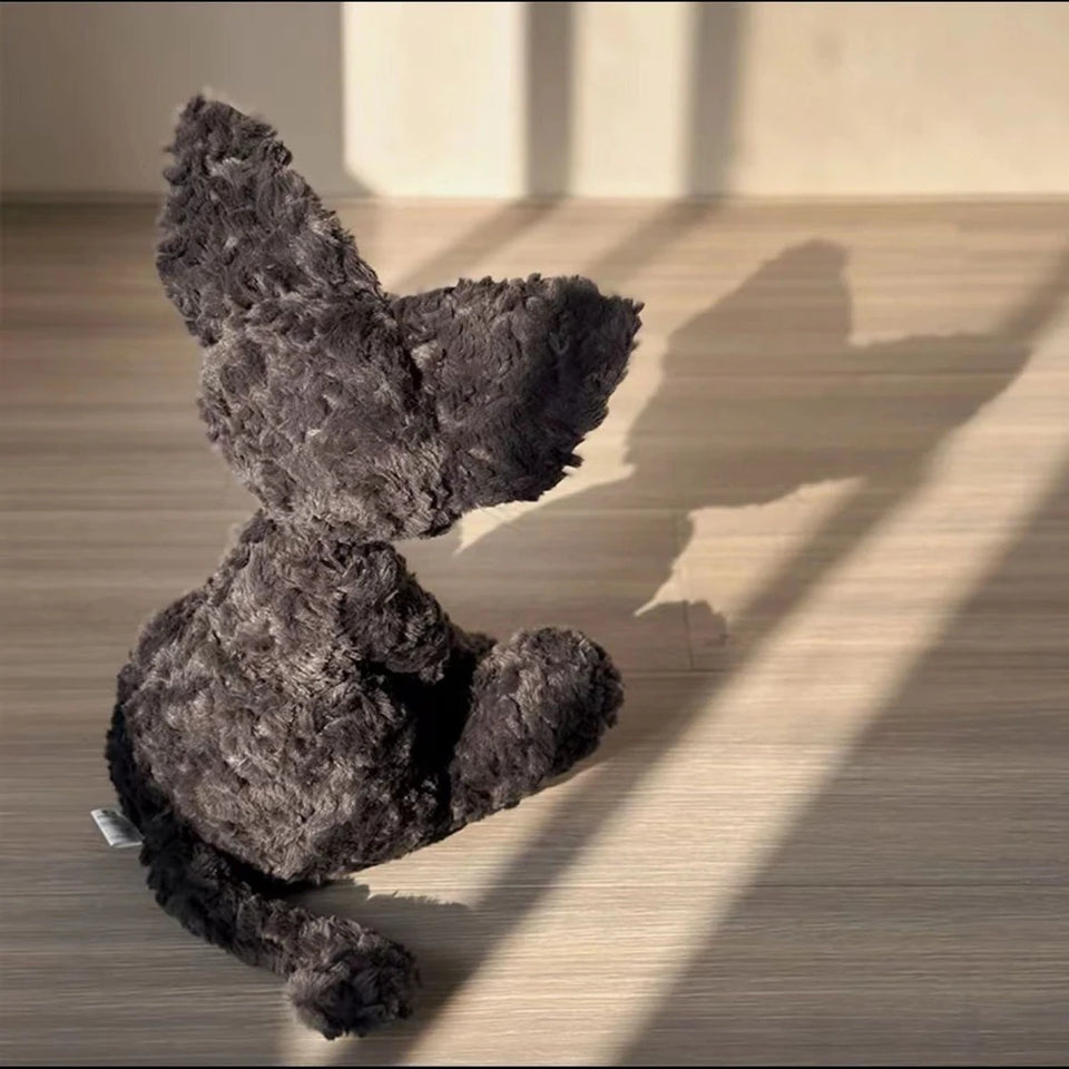 50CM Black German Cat Plush Toy Black And White Kawaii Small Curly Soft Accompany Doll To Send Children Birthday Christmas Gift