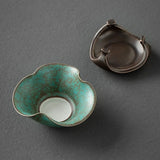 Kung Fu Tea Accessories Kiln Baked Ceramic Tea Strainers Elegant Retro Tea Leaf Filter Exquisite Chinese Tea Separator Home