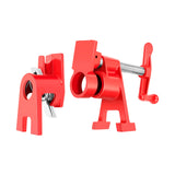 4 Pcs 3/4" Wood Gluing Pipe Clamp Set for Woodworking Lumber Stores, Manufacturing Plants, Repair Shops