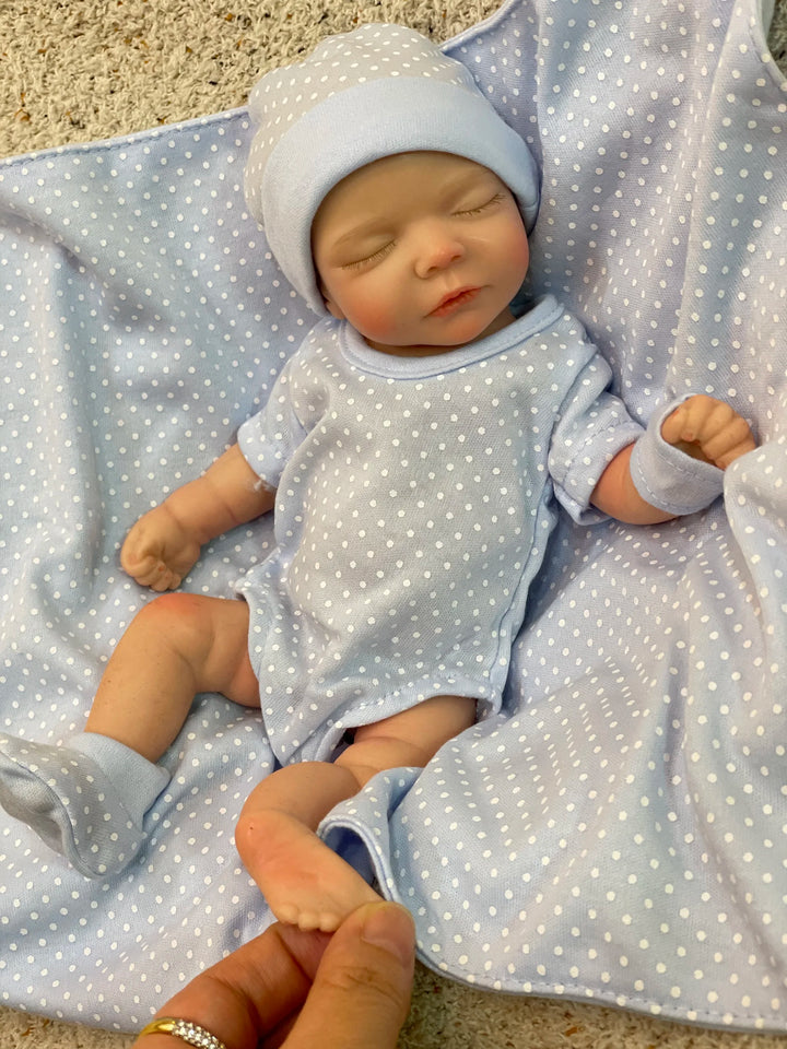 AnjoDoll 10Inch Silicone Girls Whole Body Soft Solid Silicone Reborn Doll Handmade Painted Washable Play Dolls Toys For Gifts