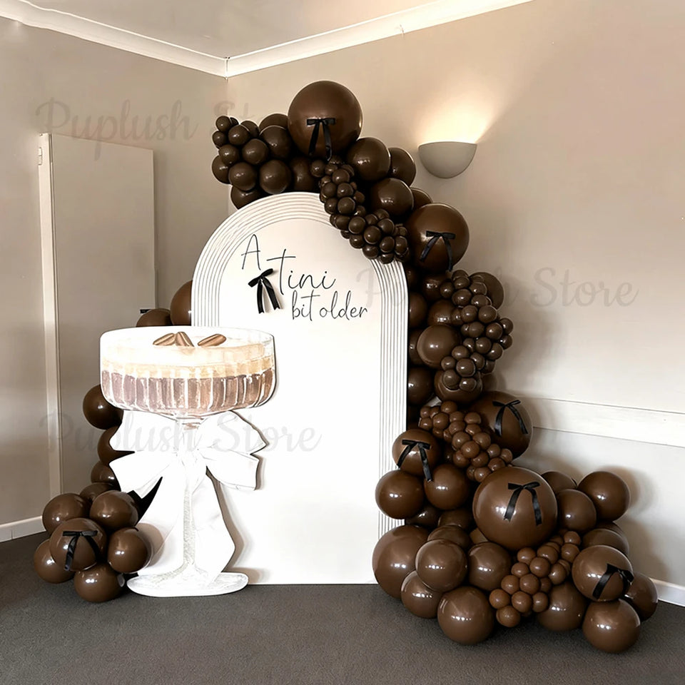100Pcs Dark Brown Balloons Kit 5/10/12/18" Khaki Coffee Latex Balloon Garland Birthday Baby Shower Wedding Party Decoration