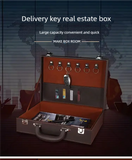 Men's Women's handbags Room Delivery Box Toolbox Information Storage Bag Suitcase Key Leather Business File Box
