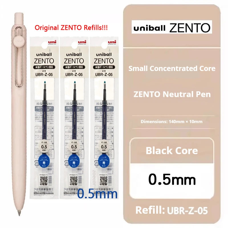 Uni-ball ZENTO Click Gel Pen,0.38/0.5/0.7mm Various Colors Water-based pen With Ergonomic Grip Smooth Writing for School&Office