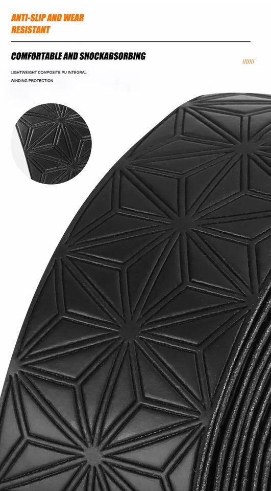 NPY FASHION Handlebar Tape Comfortable Anti-Slip PU Shock Absorbing Handlebar Wrap Tape with Handlebar Plug Cycling supplies