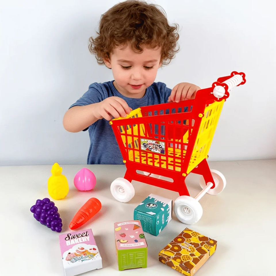 Children's Simulated Shopping Cart Toys, Simulated Supermarket Hand Carts, Role-playing Interactive Toys, Boys and Girls Toys
