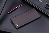 Men's PU Leather Long Clutch, Thin Business Card Holder, Men's Wallet, Brown, Black, Coffee, Pocket Coin Purse, Fashion 2024