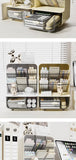Angle Insertion Desk Pen Holder, Desktop Storage Box for Office Supplies & Cosmetics, Multifunctional Organizer Rack