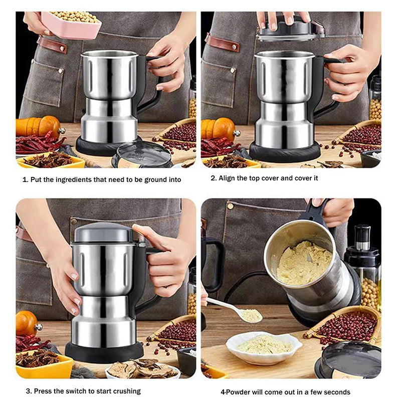 300W Electric Multifunctional Coffee Grinder Kitchen Cereal Nuts Beans Spices Grains Grinder Machine For Home Coffee Grinder
