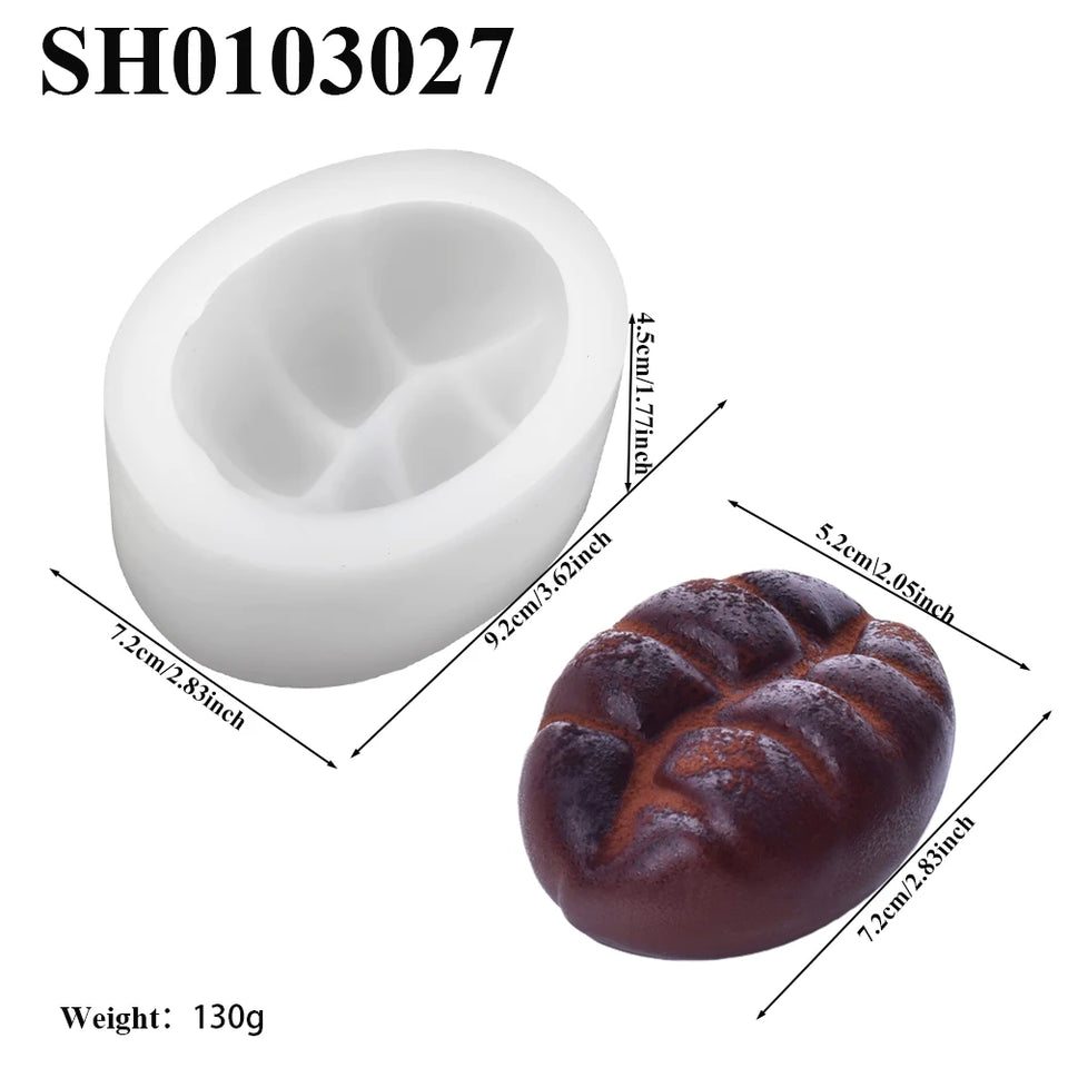 Single-Cell Coffee Beans Peanuts Pecan Pistachios Design Silicone Chocolate Mold Mousse Cake Mould Kitchen Dessert Baking Tools