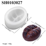 Single-Cell Coffee Beans Peanuts Pecan Pistachios Design Silicone Chocolate Mold Mousse Cake Mould Kitchen Dessert Baking Tools