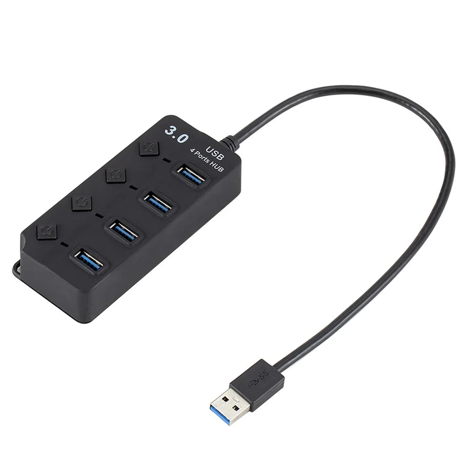 USB Hub 3.0 Multiprise USB High Speed Splitter 4/7 Port 5Gbps Hub Power Adapter with Switch Long Cable with Multiple Expander