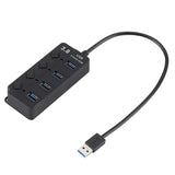 USB Hub 3.0 Multiprise USB High Speed Splitter 4/7 Port 5Gbps Hub Power Adapter with Switch Long Cable with Multiple Expander