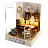 Coffee Shop Wooden Mini Doll House DIY Small House Kit Making And Assembling Room Models Toys For Kid Birthday Gifts Dollhouse