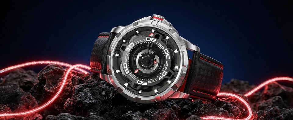 BERNY Automatic Men's Skeleton Watch 5ATM Luminous Sapphire Exhibition 3D Dial 316L Steel MIYOTA 82S0 Mechanical Watches for Men